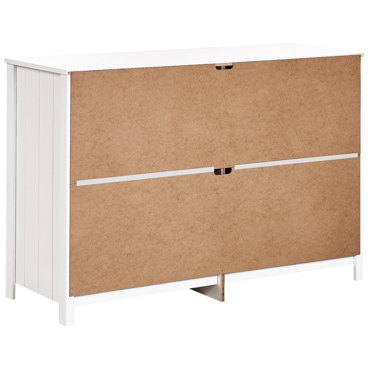 KOMMODE mit 6 Schubladen Weiß Hazelvale - Weiß, Holzwerkstoff (120/80/45cm) - Beliani