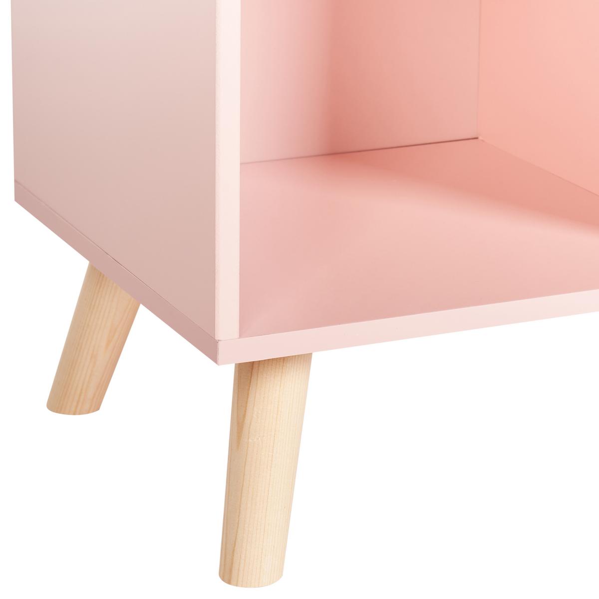 BÜCHERREGAL mit 3 Ebenen 102 cm Pastellrosa Liloet - Pink, Holzwerkstoff (60/102/30cm) - Beliani