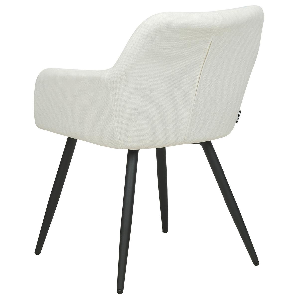 ESSZIMMERSTUHL 2er-Set Samt cremeweiß Casmalia - Weiß, Textil (59/78/62cm) - Beliani