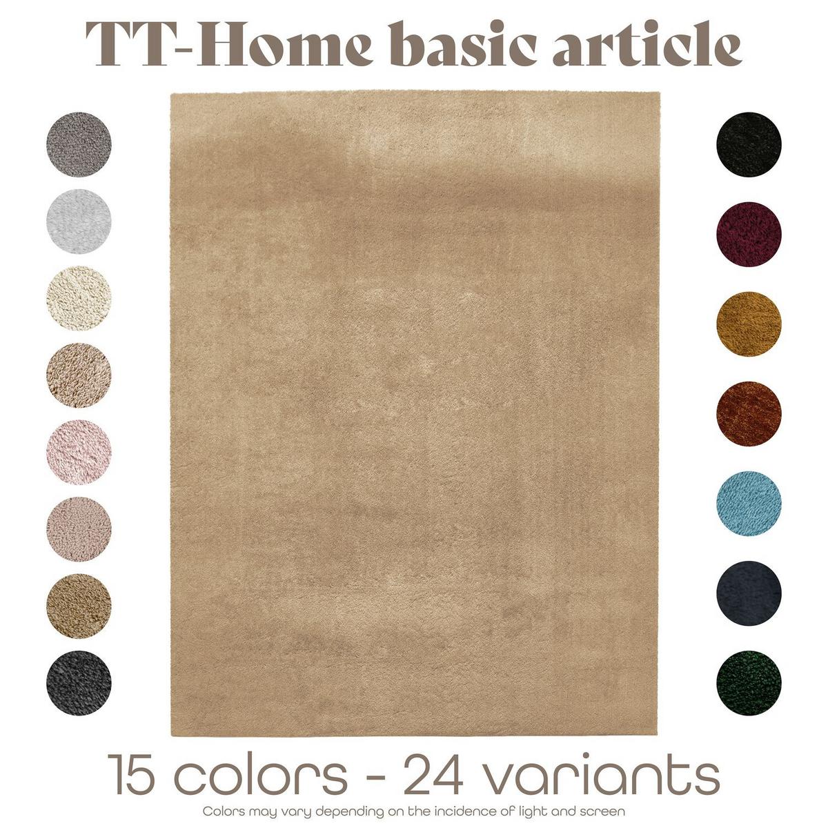 FLACHWEBETEPPICH Dunkel-Beige 200 x 200 cm - Beige, Kunststoff (200/200cm) - TT Home