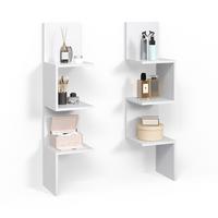 ECKREGAL Vesuvio Weiß 28 x 116.4 cm 2er Set - Weiß, Holzwerkstoff (28/116.4/28cm) - Livinity®