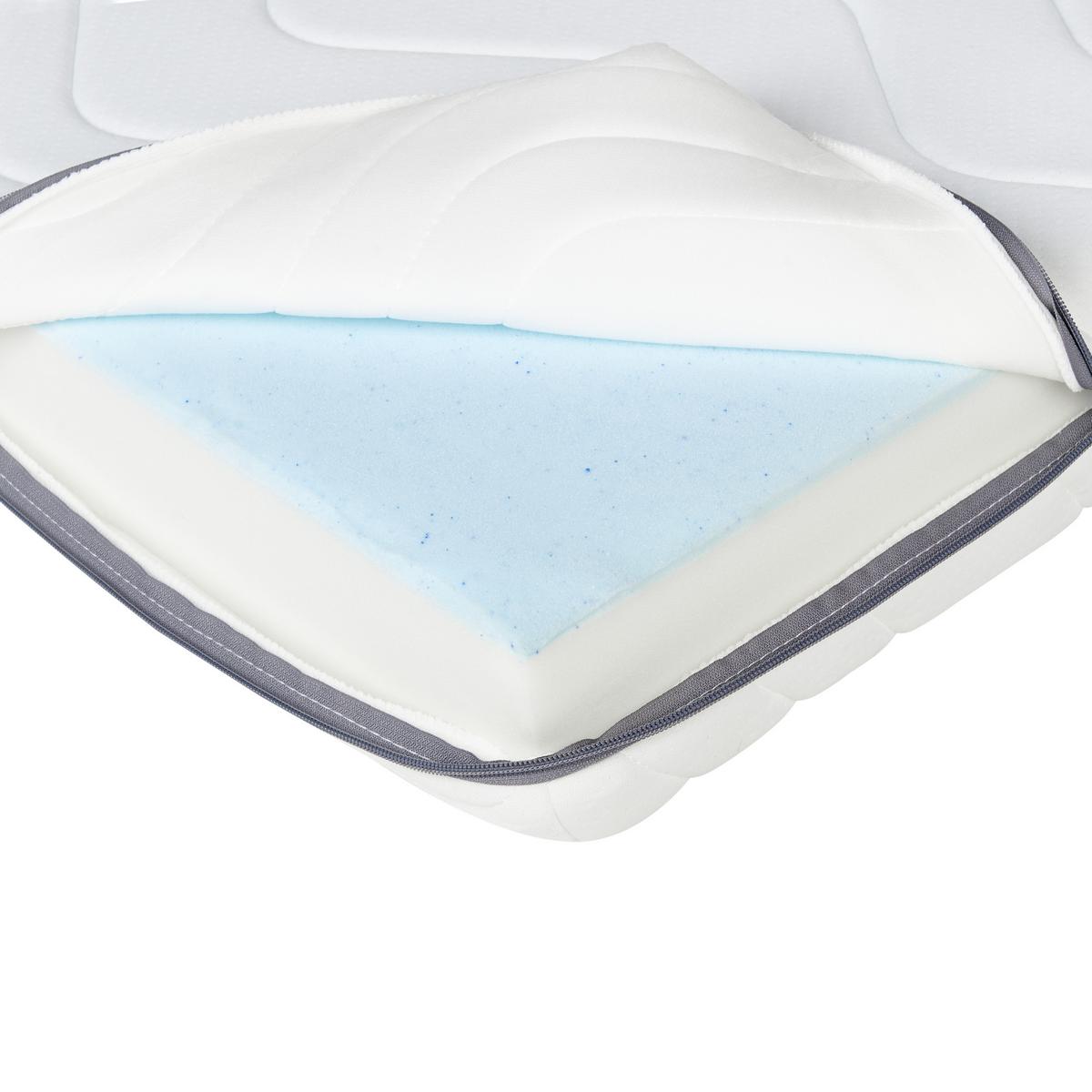 MEMORY-SCHAUMMATRATZE H2/3 Mittel 90/200 cm Petite - Weiß, Textil (90/200cm) - Beliani