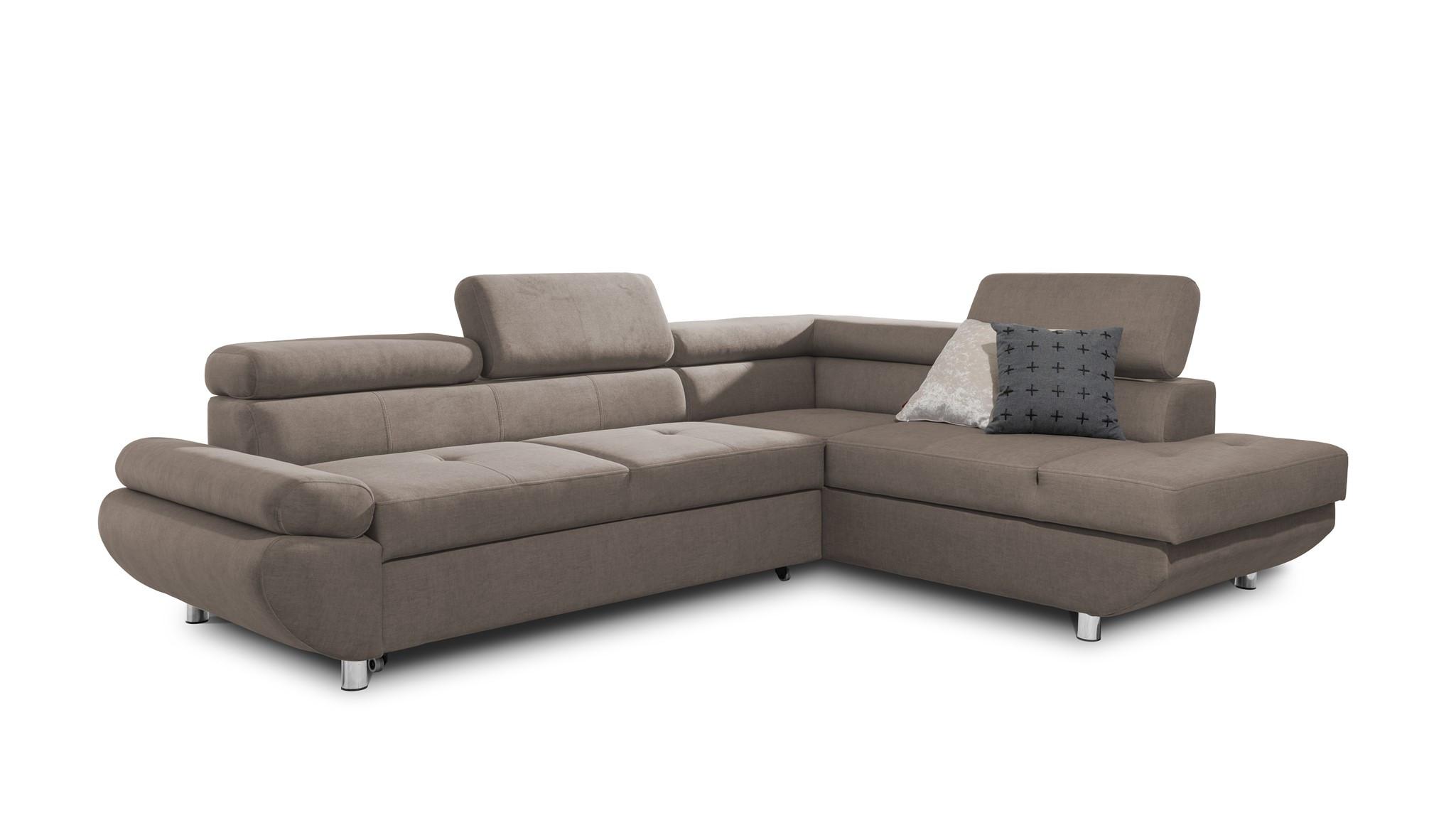 ECKSOFA Schlafsofa Panos In Esito - Beige, Holzwerkstoff/Textil (210/275cm) - Fun Möbel
