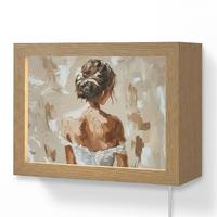 WANDLEUCHTE Frau - Farbe - Abstrakt - Beige - Modern 20x15 cm - Hellbraun, Holzwerkstoff (20/15/8cm) - OnlyWow