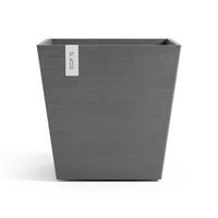 BLUMENTOPF mit Wasserreservoir Rotterdam 43,6/43,6/44,4 cm Grau - Grau, Kunststoff (43.6/44.4cm) - Ecopots