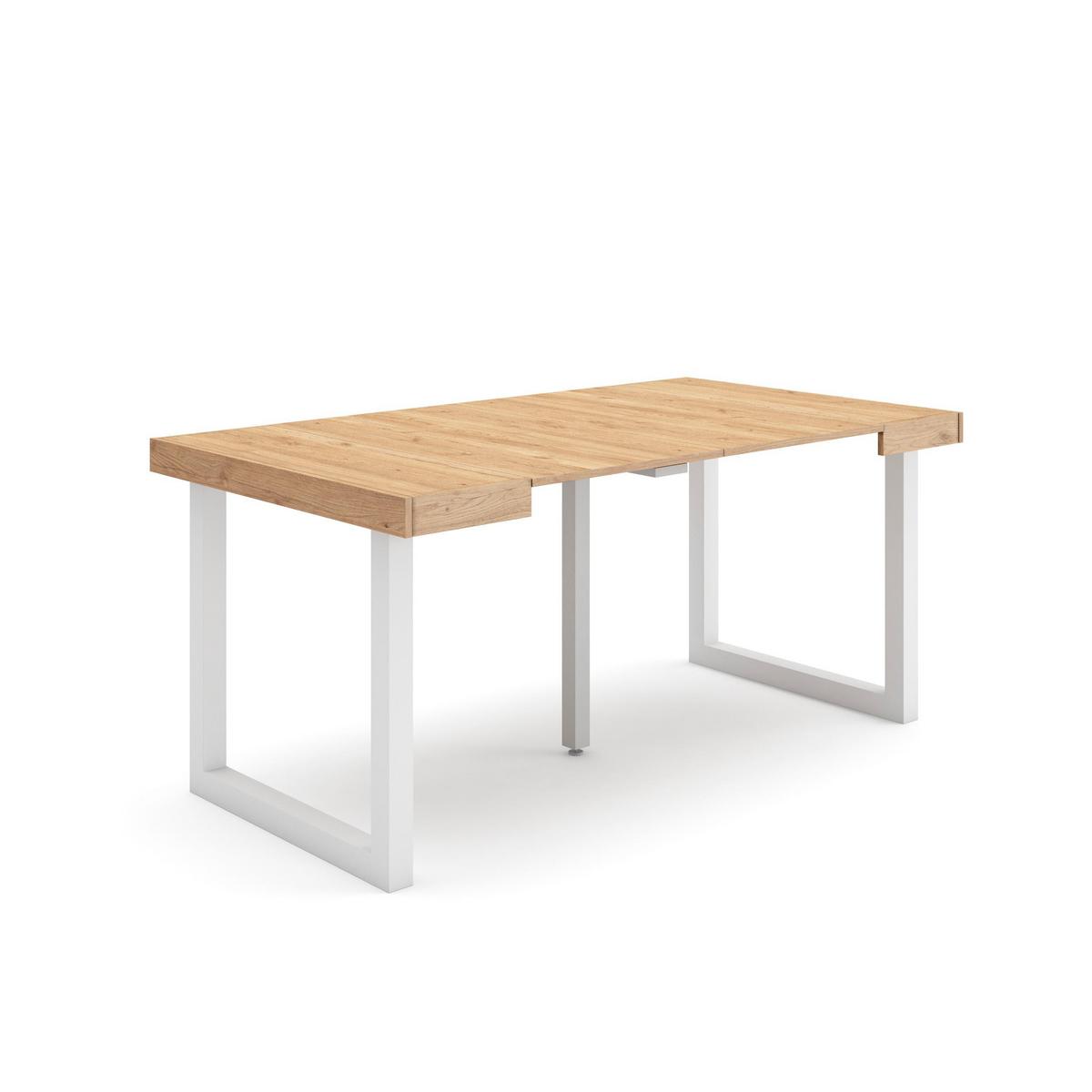KONSOLENTISCH ausziehbar 58 bis 160cm, für 8 Gäste, eiche, 90/58/73cm - Eichefarben, Holzwerkstoff (90/160/73cm) - Skraut Home