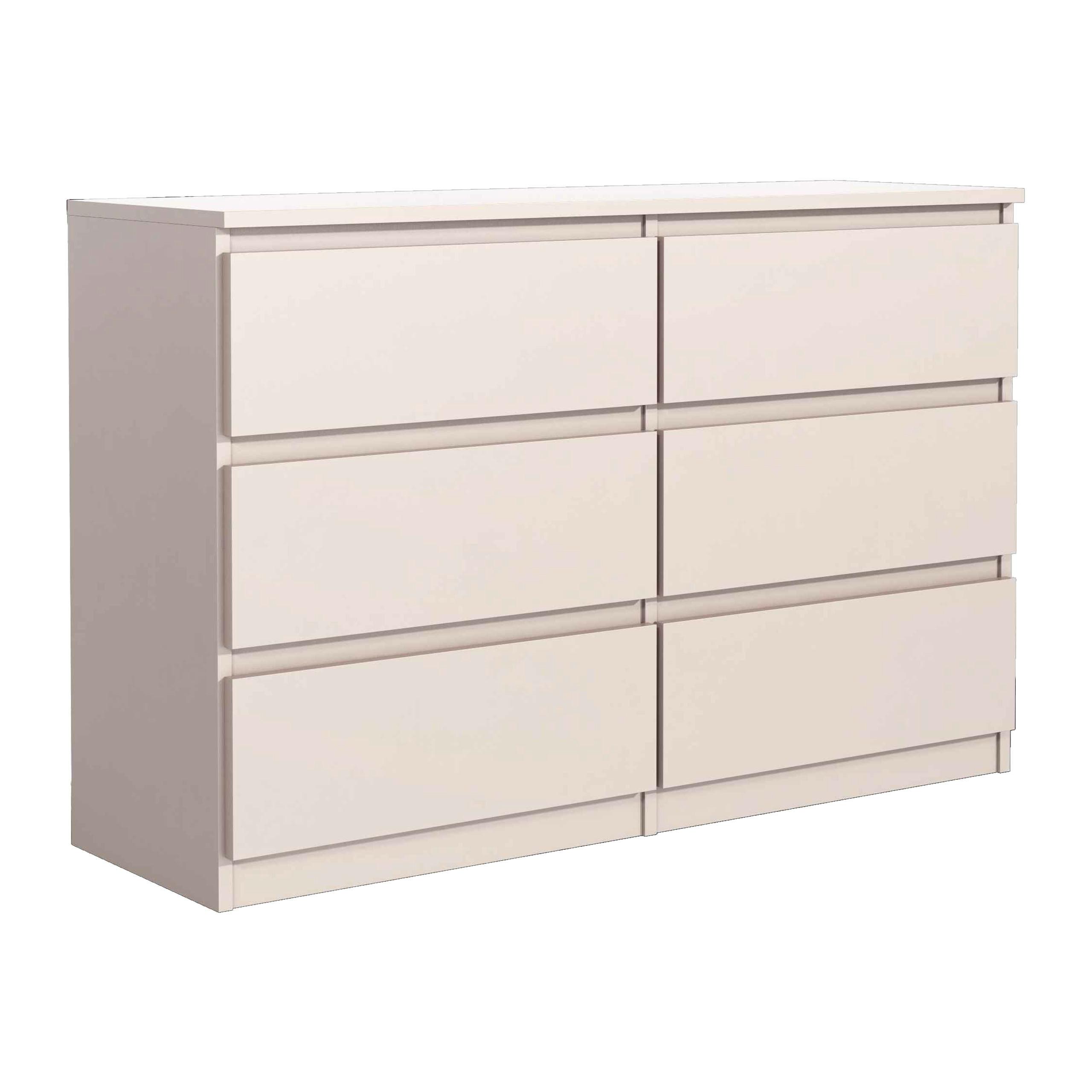 KOMMODE NUDO 120/78,5/39cm mit 6 Schubladen Türen Kaschmir - Kaschmir, Holzwerkstoff (120/78.5/39cm) - MASSENO
