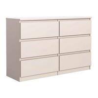 KOMMODE NUDO 120/78,5/39cm mit 6 Schubladen Türen Kaschmir - Kaschmir, Holzwerkstoff (120/78.5/39cm) - MASSENO