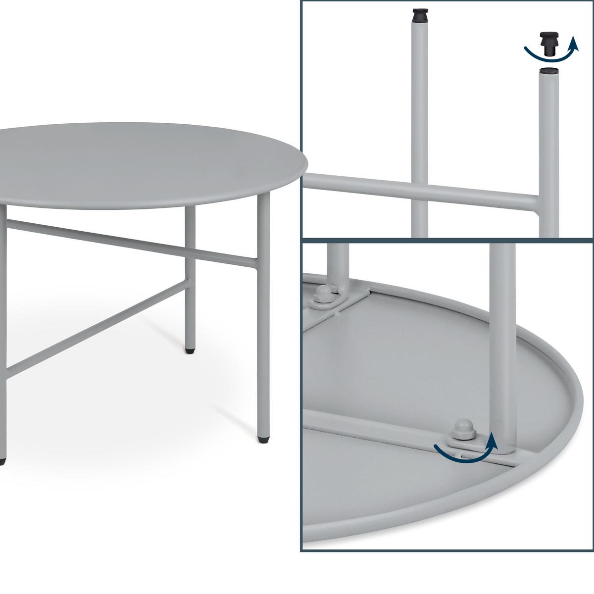 BEISTELLTISCH Finn Ø 53/36 cm Grau - Grau, Metall (53/53/36cm) - BoMoe