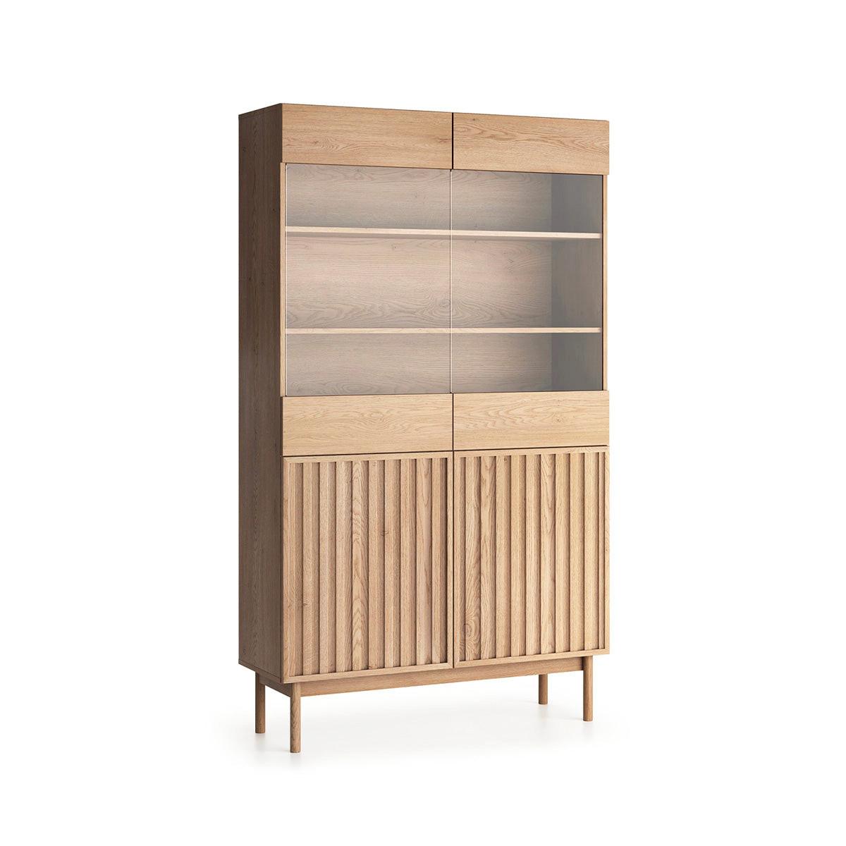GESCHIRRSCHRANK Idor Holz - Braun, Holzwerkstoff (106/183.1/36.8cm) - Petits-meubles