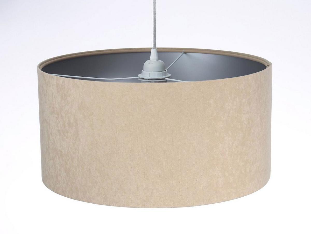 HÄNGELEUCHTE Silber 40/20 cm - Beige/Silberfarben, Kunststoff (40/0.6/20cm) - ONZENO