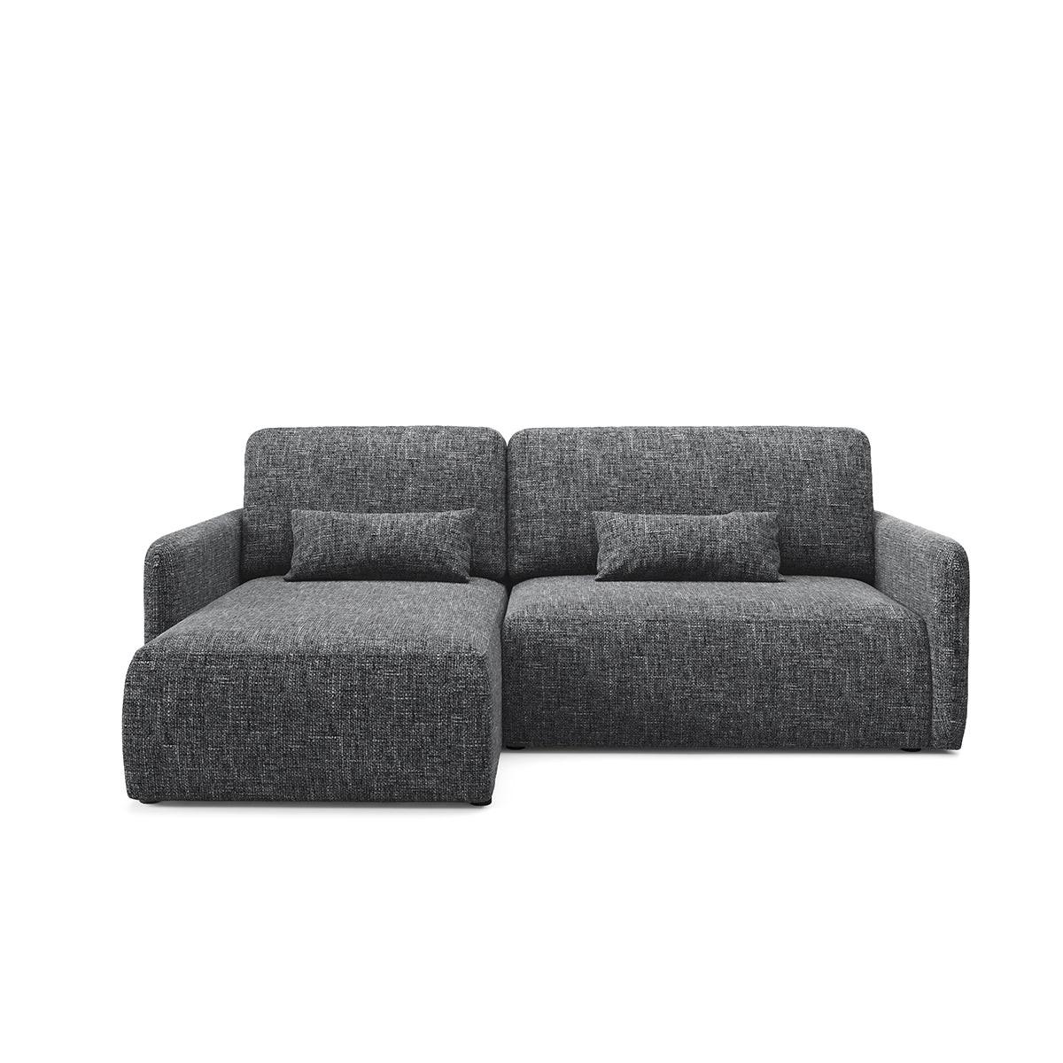 ECKSOFA Lazare 3 Sitzplätze Dunkelgrau - Grau, Holz (217/148cm) - Petits-meubles