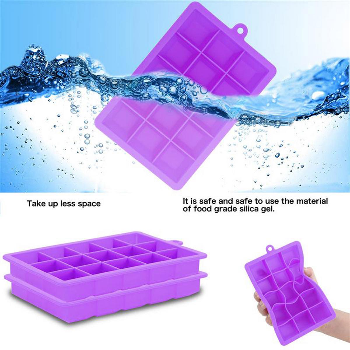 EISWÜRFELFORM 2er Set - Lila, Kunststoff (13/2.5/18cm) - Intirilife