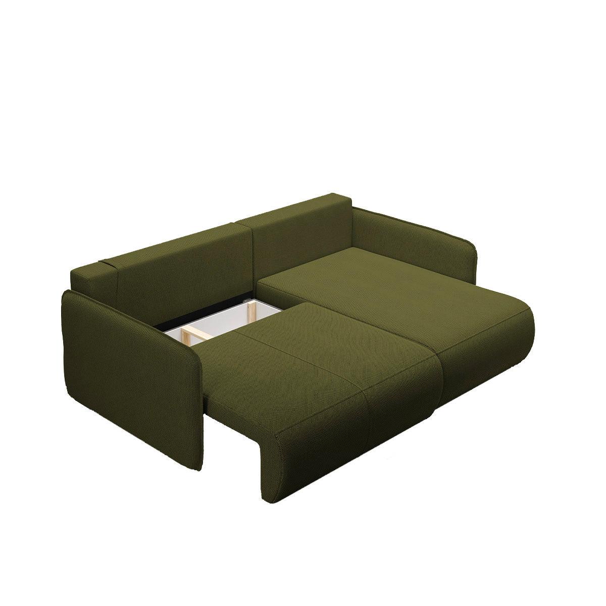 ECKSOFA Claudio 3 Sitzplätze Grün - Grün, Holz (207/148cm) - Petits-meubles