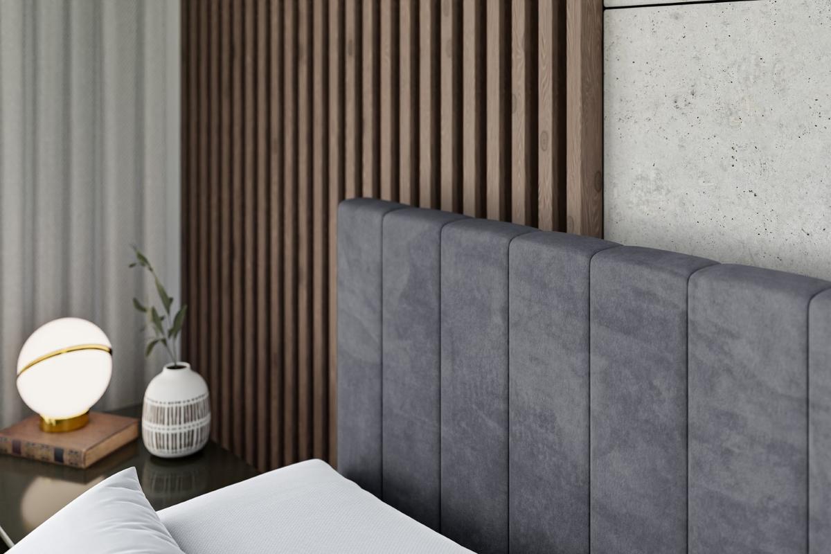 BOXBETT EDITA-Z - 160x200 cm - H3 - Dunkelgrau - Dunkelgrau, Holzwerkstoff (160/200cm) - ALTDECOR