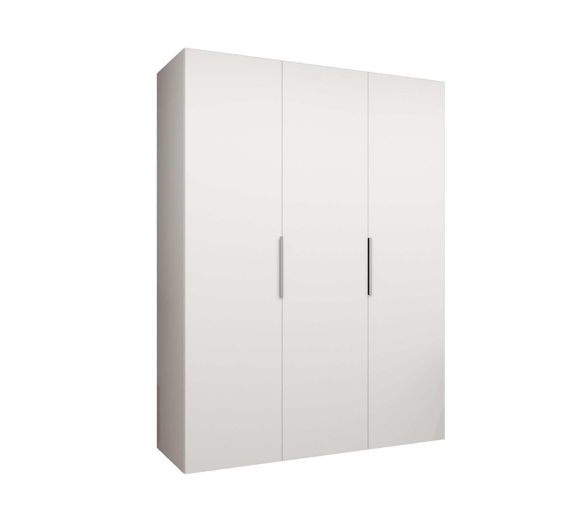 DREHTÜRENSCHRANK 202/150/52 3-türig - Kaschmir/Weiß, Holz (150/202/52cm) - MÖBEL KRYSPOL