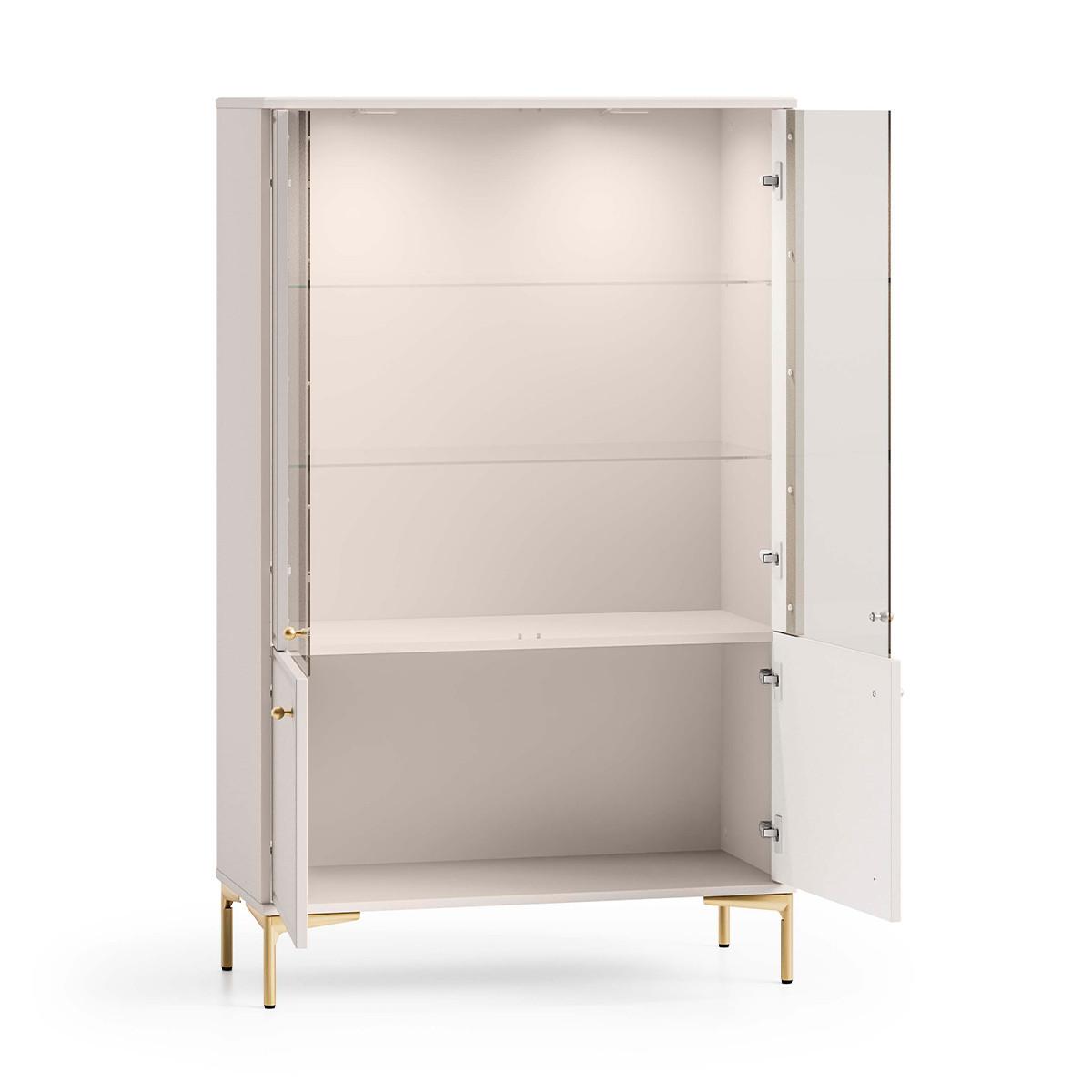 GESCHIRRSCHRANK Sélène Kaschmir - Beige, Holzwerkstoff (92/149/40cm) - Petits-meubles