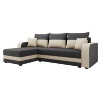 ECKSOFA Hewlet Bis - Creme/Schwarz, Holz/Kunststoff (237/139cm) - MIRJAN24