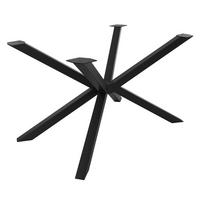 TISCHBEINE Metall Schwarz 120x78x72 cm X-Form 4-beinig aus Stahl - Schwarz, Metall (78/71.5/120cm) - ML-DESIGN