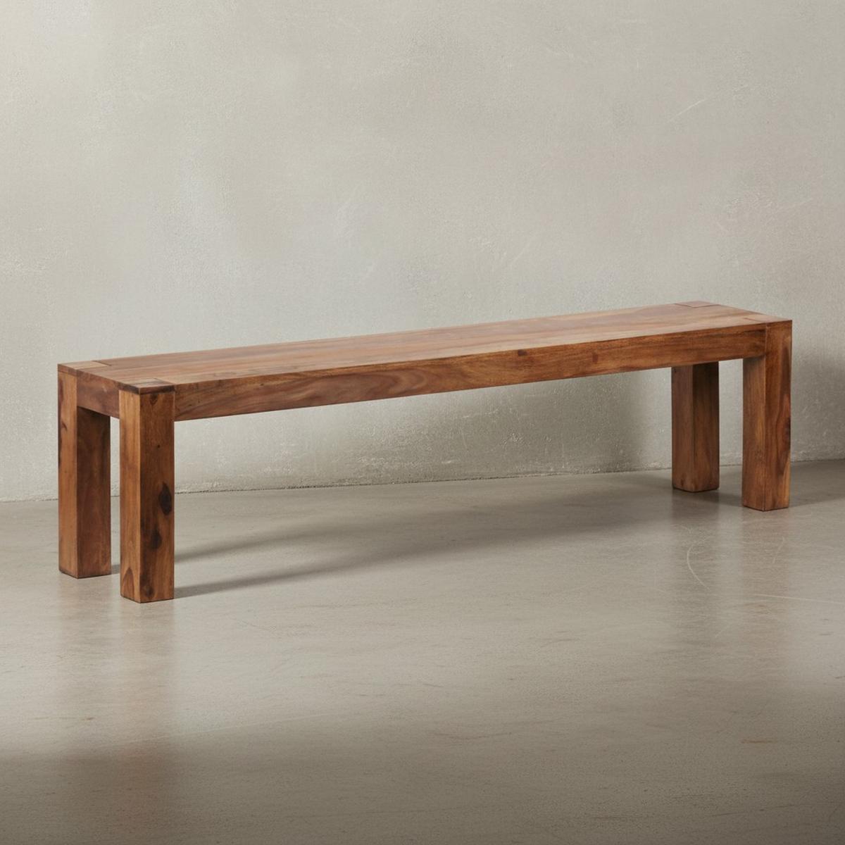 SITZBANK Massivholz Landhausstil handgefertigt, Braun 180x35x45 cm - Braun, Holz (180/45/35cm) - KADIMA DESIGN