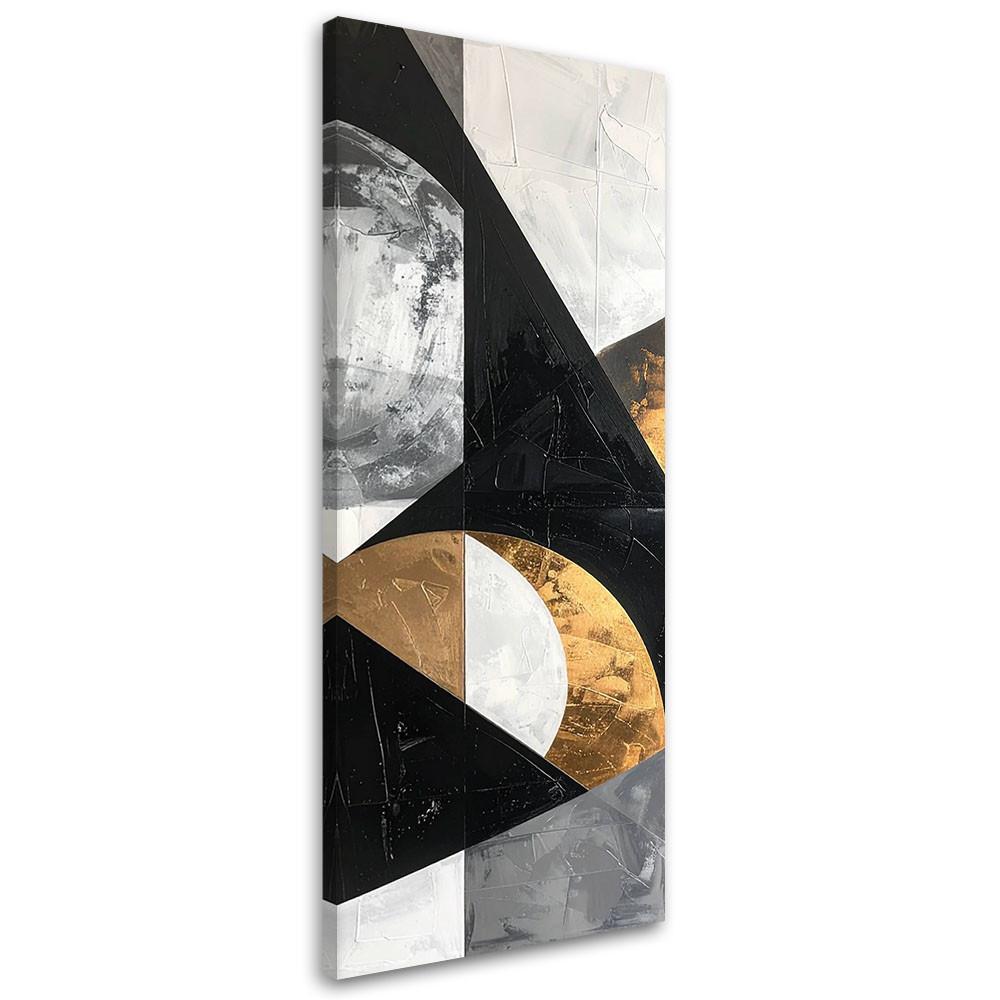 LEINWANDBILD 3D und geometrisch 30x90cm - Schwarz, Textil (30/90cm) - Feeby