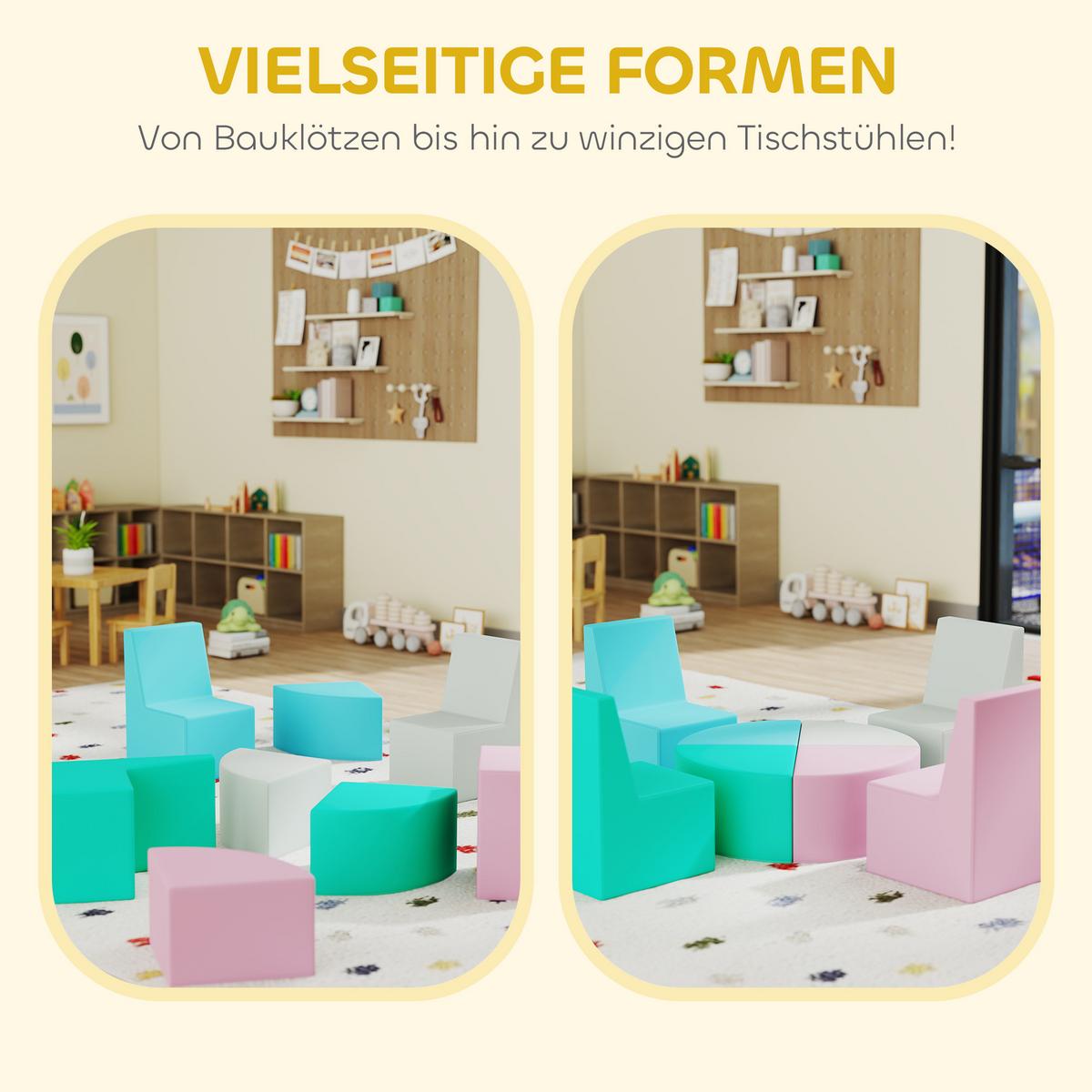 SOFTBAUSTEINE PU EPE Mehrfarbig - Multicolor, Kunststoff (150/150cm) - AIYAPLAY