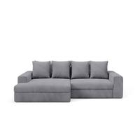 ECKSOFA Paola 3 Sitzplätze Hellgrau - Grau, Holz (272/167cm) - Petits-meubles