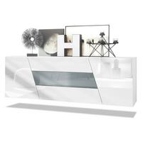 SIDEBOARD Houston Grau Hochglanz - Grau, Holzwerkstoff (178/57.5/38.5cm) - Vladon