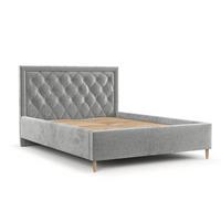 POLSTERBETT Lido 140/200 cm Hellgrau im Lotta Stoff - Hellgrau/Naturfarben, Holz/Holzwerkstoff (140/200cm) - AltaBeds