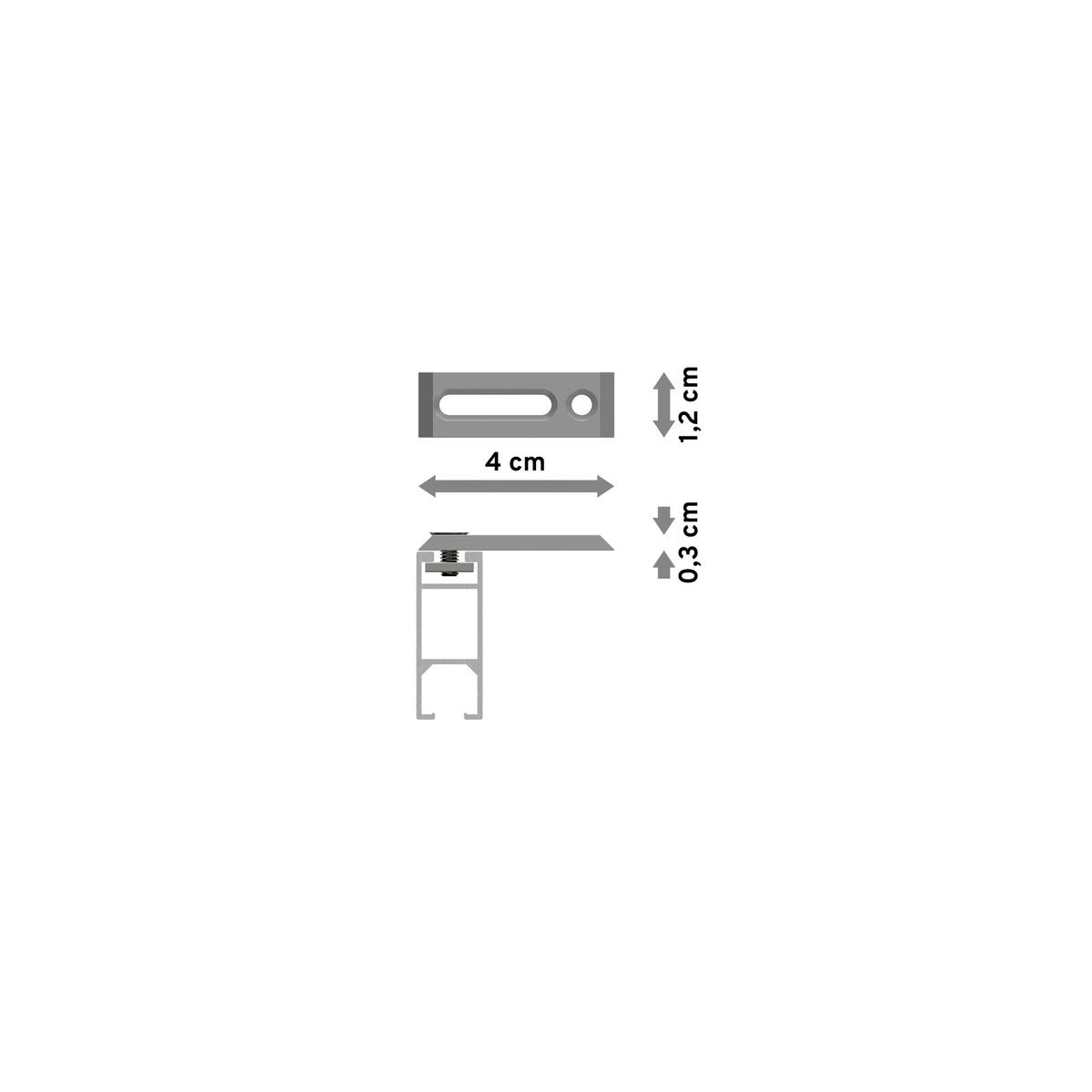 GARDINENSTANGE INNENLAUF Smartline Lox 420 cm (geteilt in 3 x 140 cm), 1-läufig, 14x35 mm Weiß - Weiß, Metall (420cm) - INTERDECO