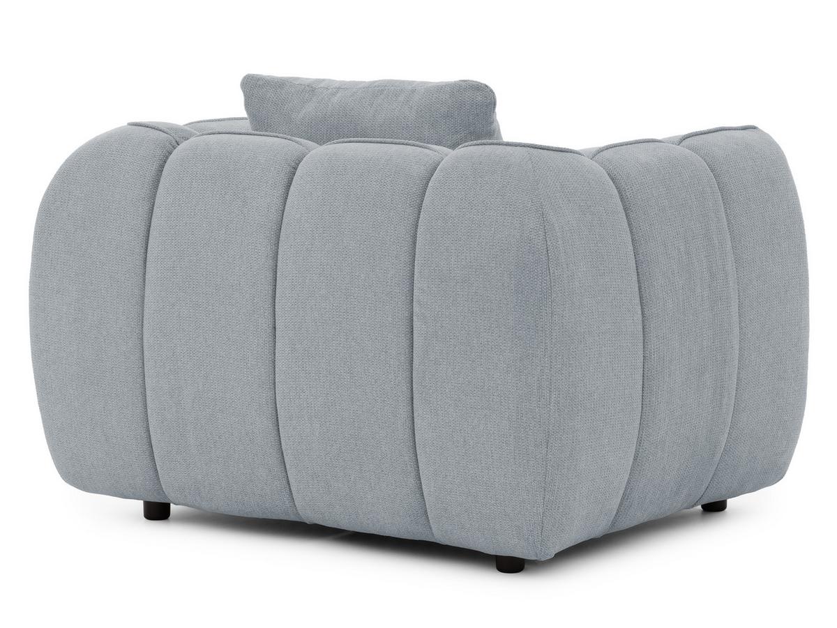 SITZGARNITUR 2+1 Nubira in tief gesteppter Bubble-Optik aus weichem Grau Strukturstoff im modernen Design - Schwarz/Grau, Holz/Kunststoff (172/69/89cm) - S-Style Möbel
