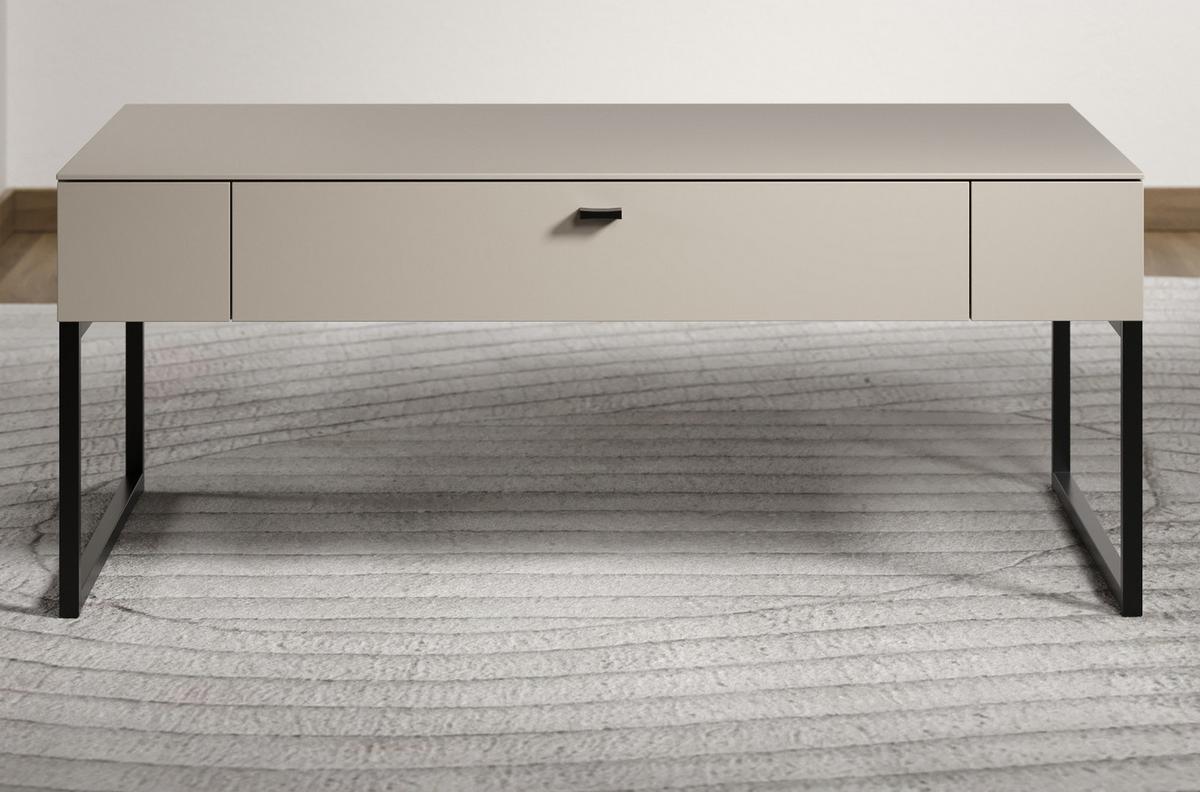 COUCHTISCH Kaschmir 110 cm, Wohnzimmertisch mit Schublade mit Soft-Close - Kaschmir, Holzwerkstoff/Metall (68/110/45cm) - Top.Furn