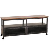 LOWBOARD Schwarz, Braun - Schwarz/Braun, Holz (130/55/36cm) - MCW