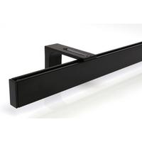 GARDINENSCHIENE 1-lauf Loft 320cm - Schwarz, Metall (320cm) - Deco-Raum