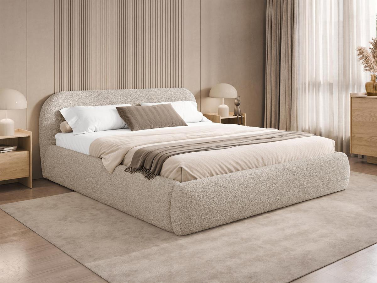 POLSTERBETT Talori - Eichefarben/Beige, Holz/Holzwerkstoff (180/200cm) - MIRJAN24