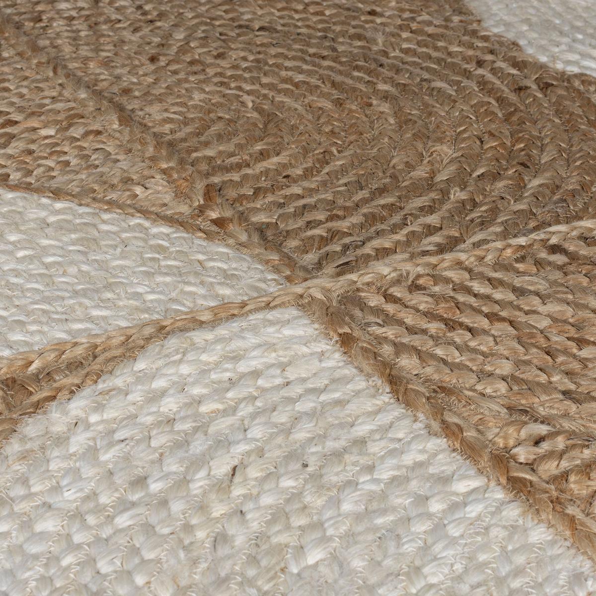 JUTETEPPICH handgewebt HOLT, geometrisch, Natur, 200 x 290 cm - Beige, Textil (290/200cm) - KADIMA DESIGN