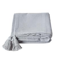 ÜBERWURF Rajput 225/255 cm, 100% Baumwolle - Hellgrau, Textil (225/255cm) - Homescapes