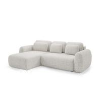 ECKSOFA Gaston Mit Schlaffunktion - Beige, Holzwerkstoff/Textil (304/190cm) - Fun Möbel