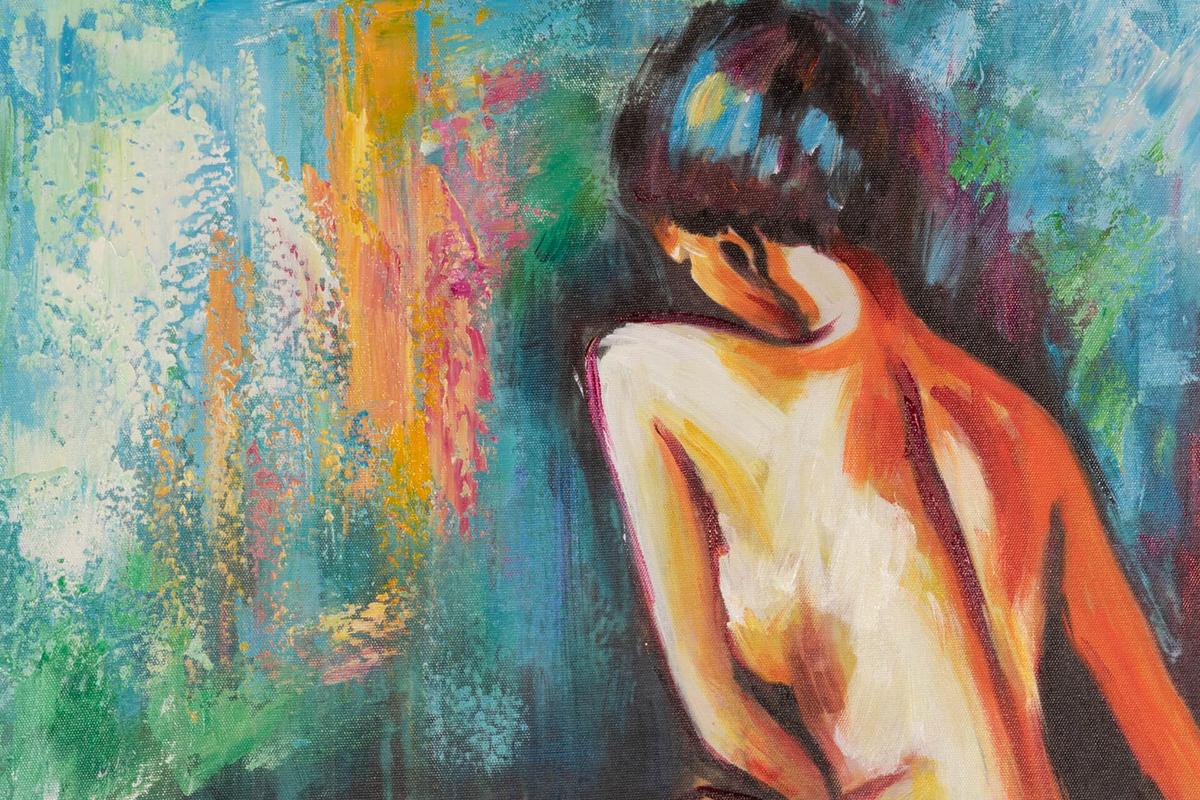 ACRYLBILD HANDGEMALT 60/60 cm - Multicolor, Holz/Textil (60/60cm) - KUNSTLOFT