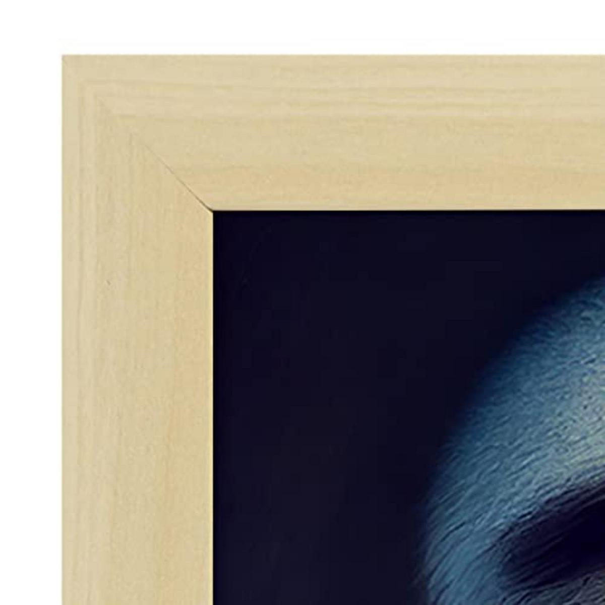 POSTER Set mit 4 Hören Tier im T Burton Goth Stil A4 Rahmen aus hellem Holz - Beige, Papier (29.7/3cm) - Nacnic