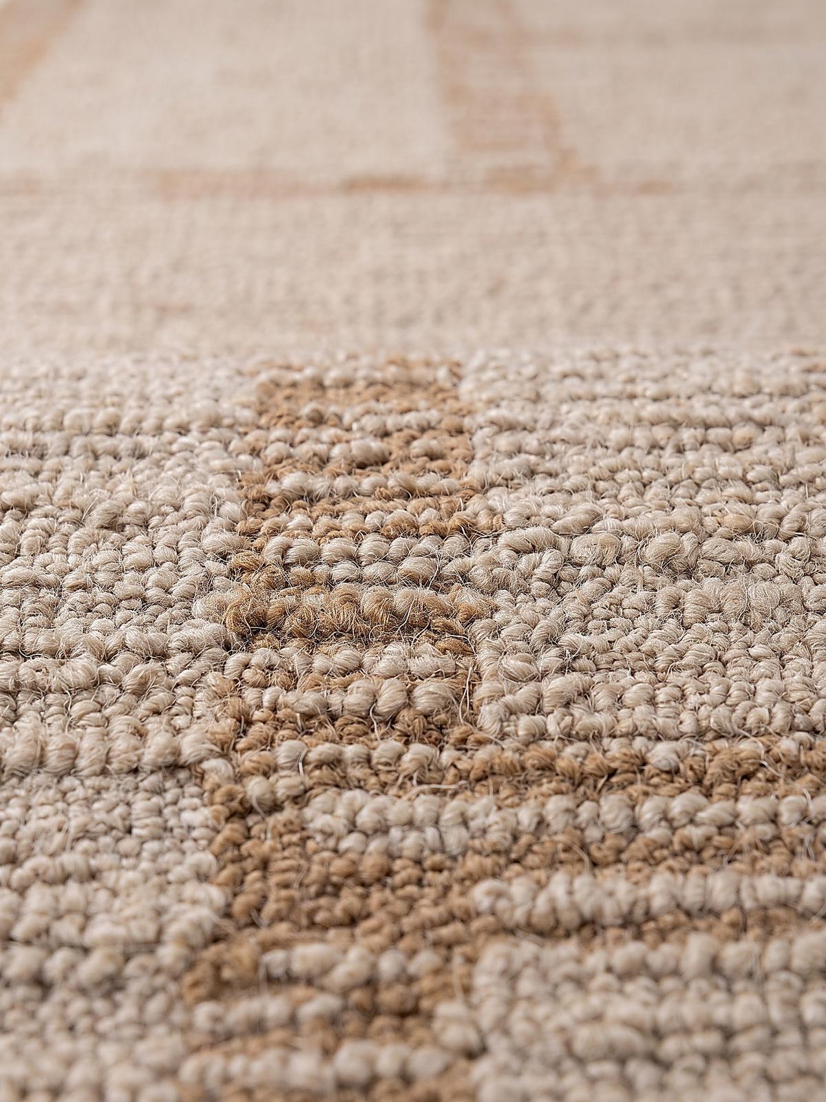 TEPPICHLÄUFER handgetuftet GANNEL, Blockdesign, Natur, 80 x 230 cm - Beige, Textil (80/230cm) - KADIMA DESIGN
