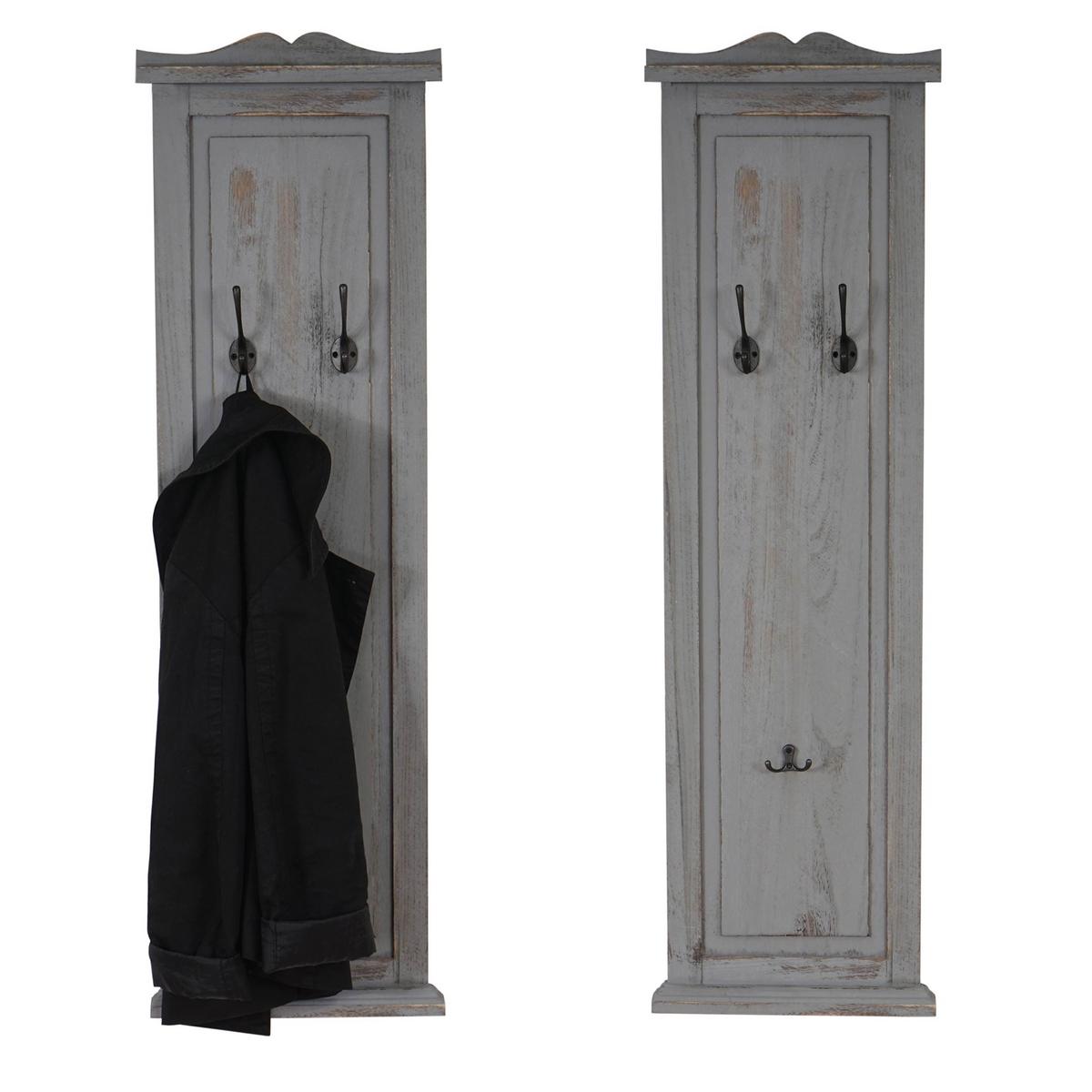 WANDGARDEROBE Grau 2er-Set - Grau, Holz (28/109/5cm) - MCW