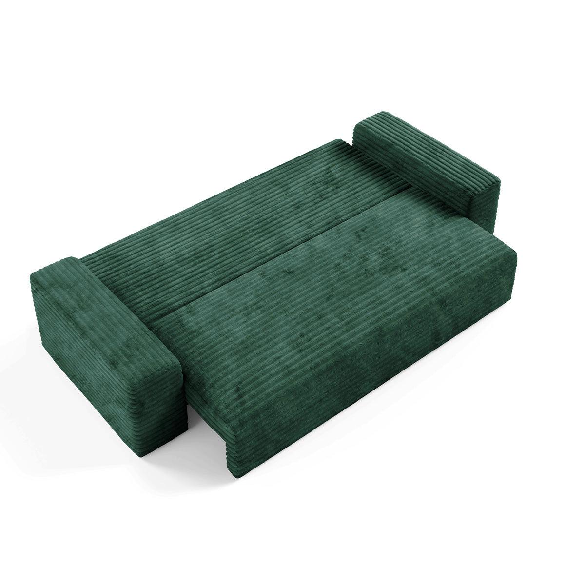 SOFA Fabio 3 Sitzplätze Grün - Grün, Holz (260/82/102cm) - Petits-meubles