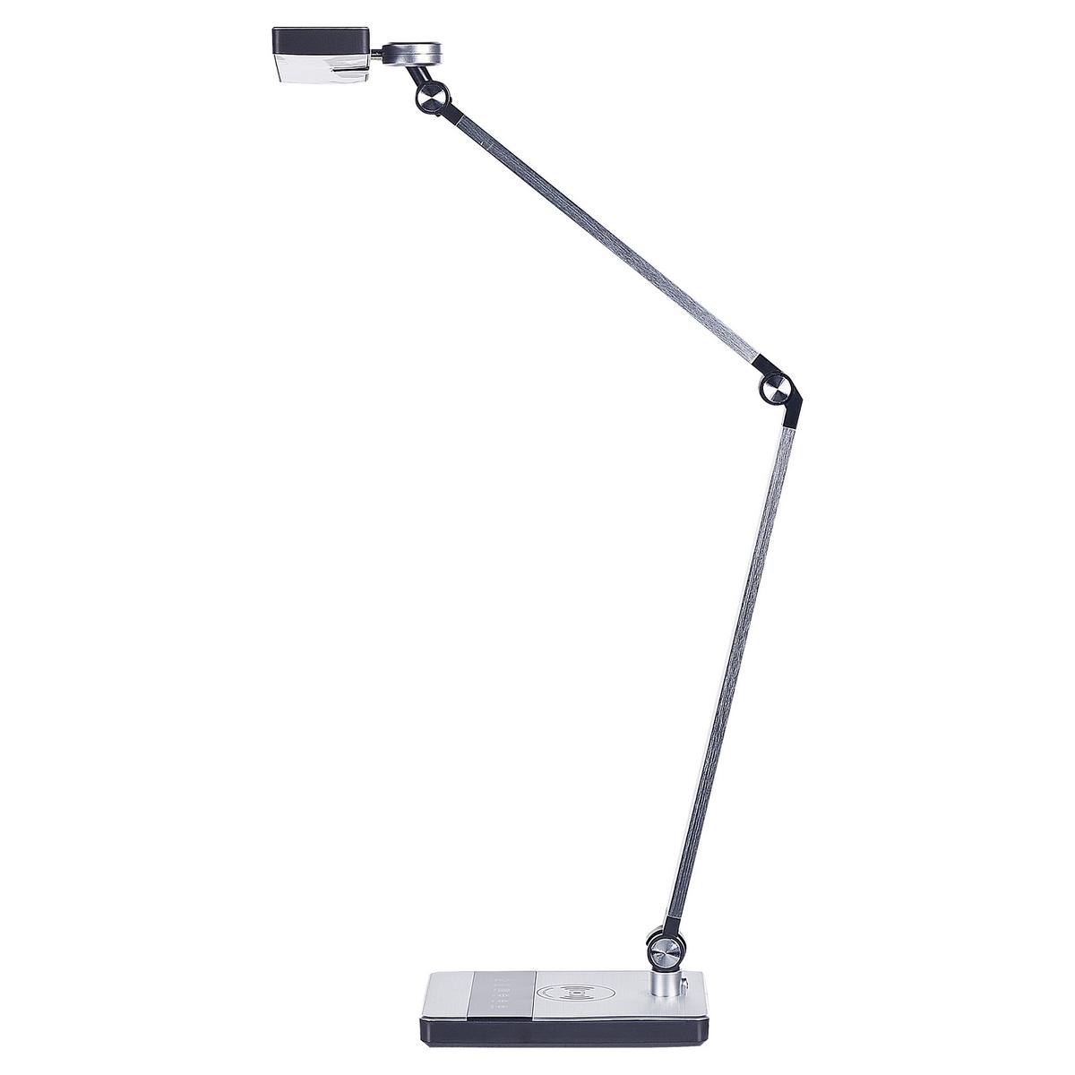 SCHREIBTISCHLAMPE Lacerta 19/28/73 cm - Silberfarben, Metall (19/28/73cm) - Beliani