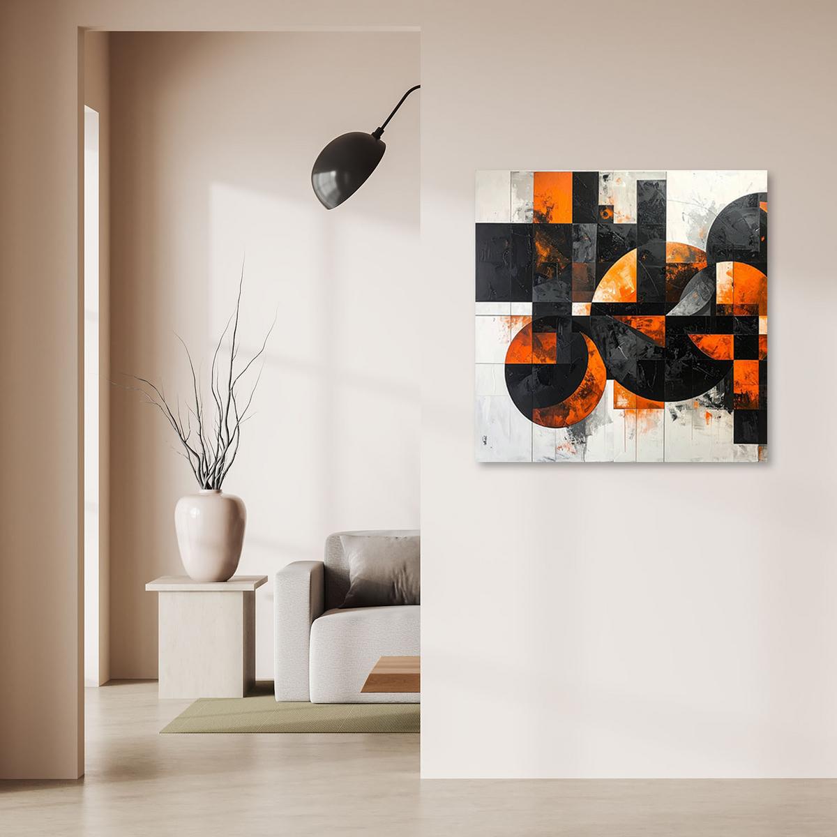 LEINWANDBILD 3D und geometrisch 30x30cm - Orange, Textil (30/30cm) - Feeby