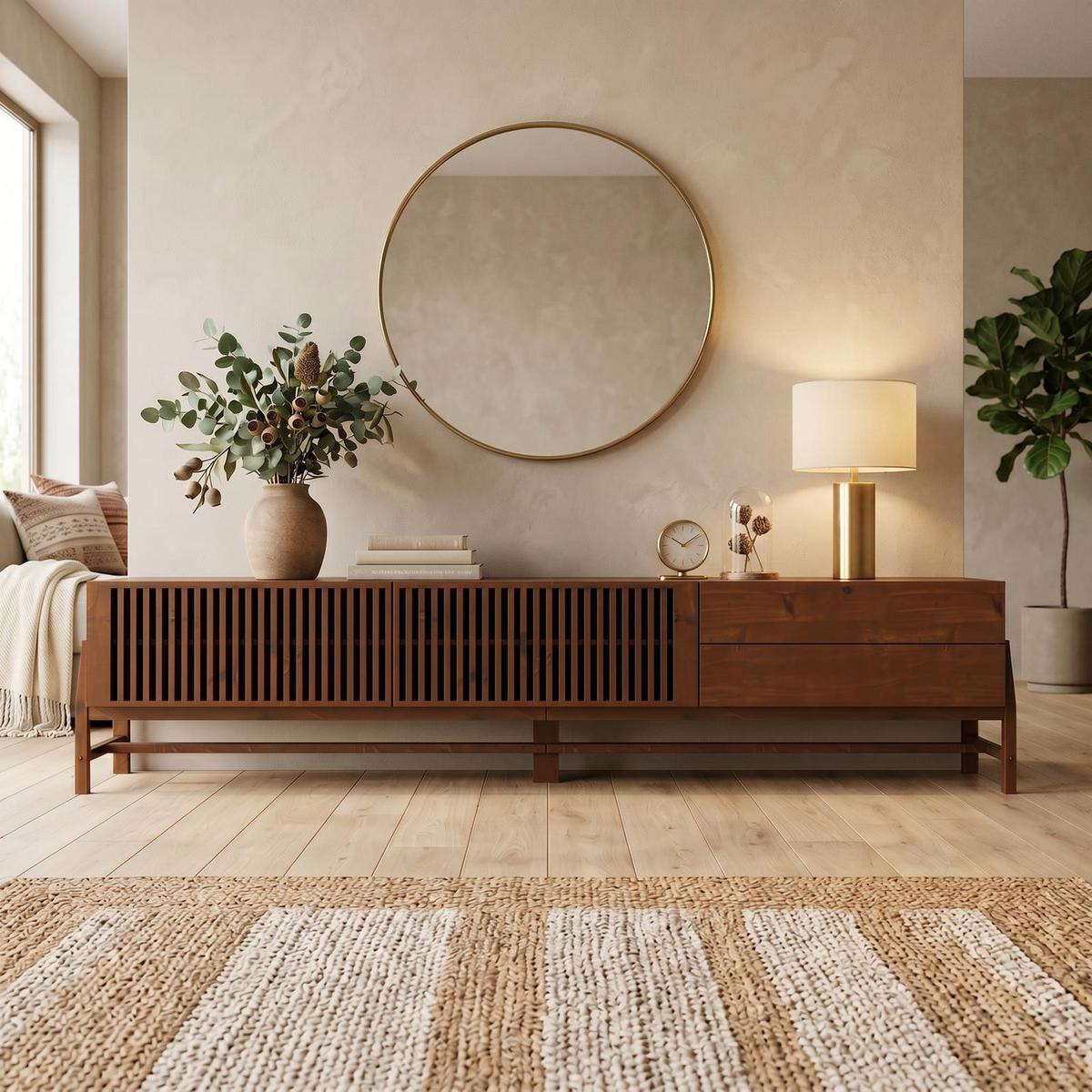 LOWBOARD ADAMO Kastanie - Kastanienfarben, Holz (225/53/41cm) - IDIMEX