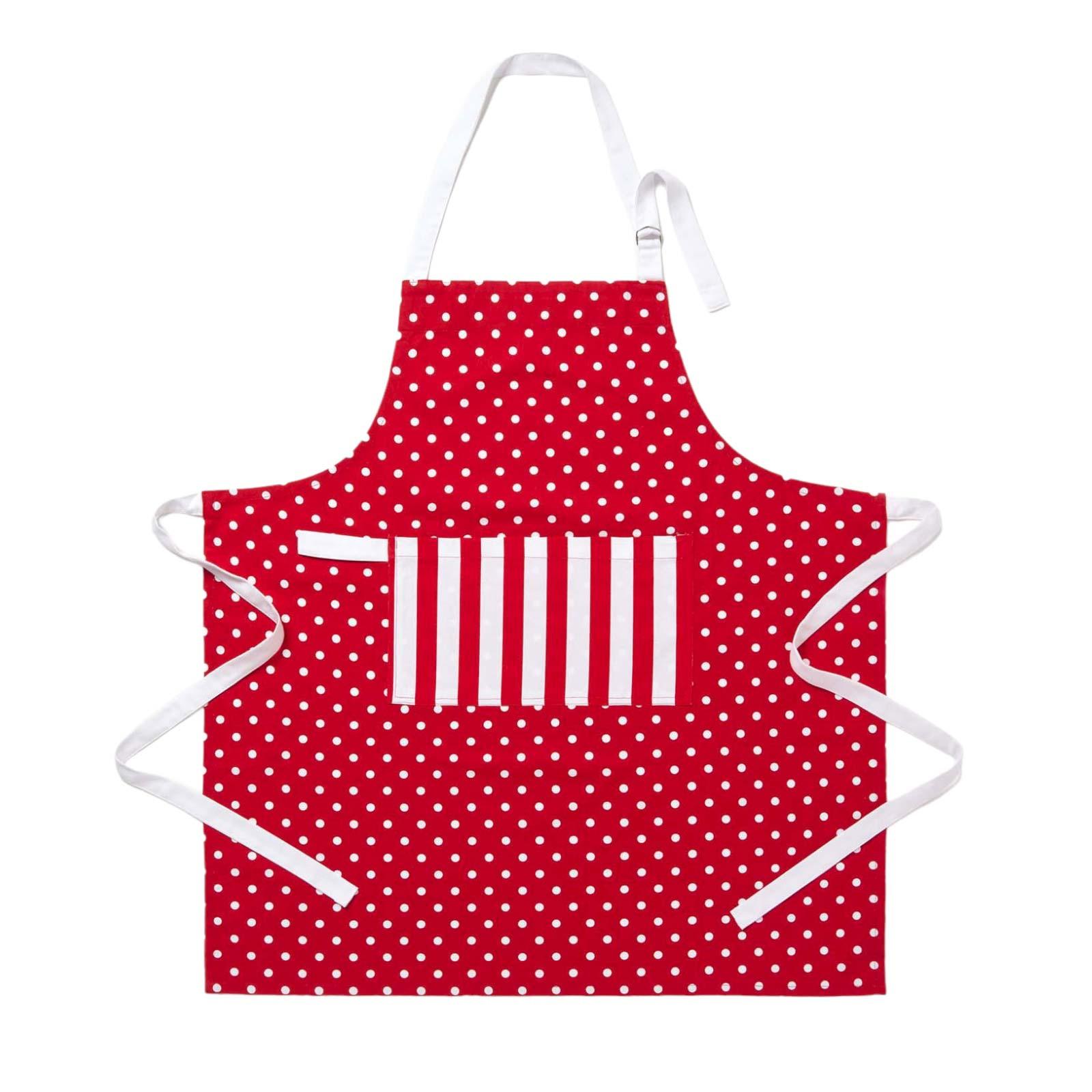 KOCHSCHÜRZE Polka Dots, 100% Baumwolle - Rot, Textil (80/85cm) - Homescapes