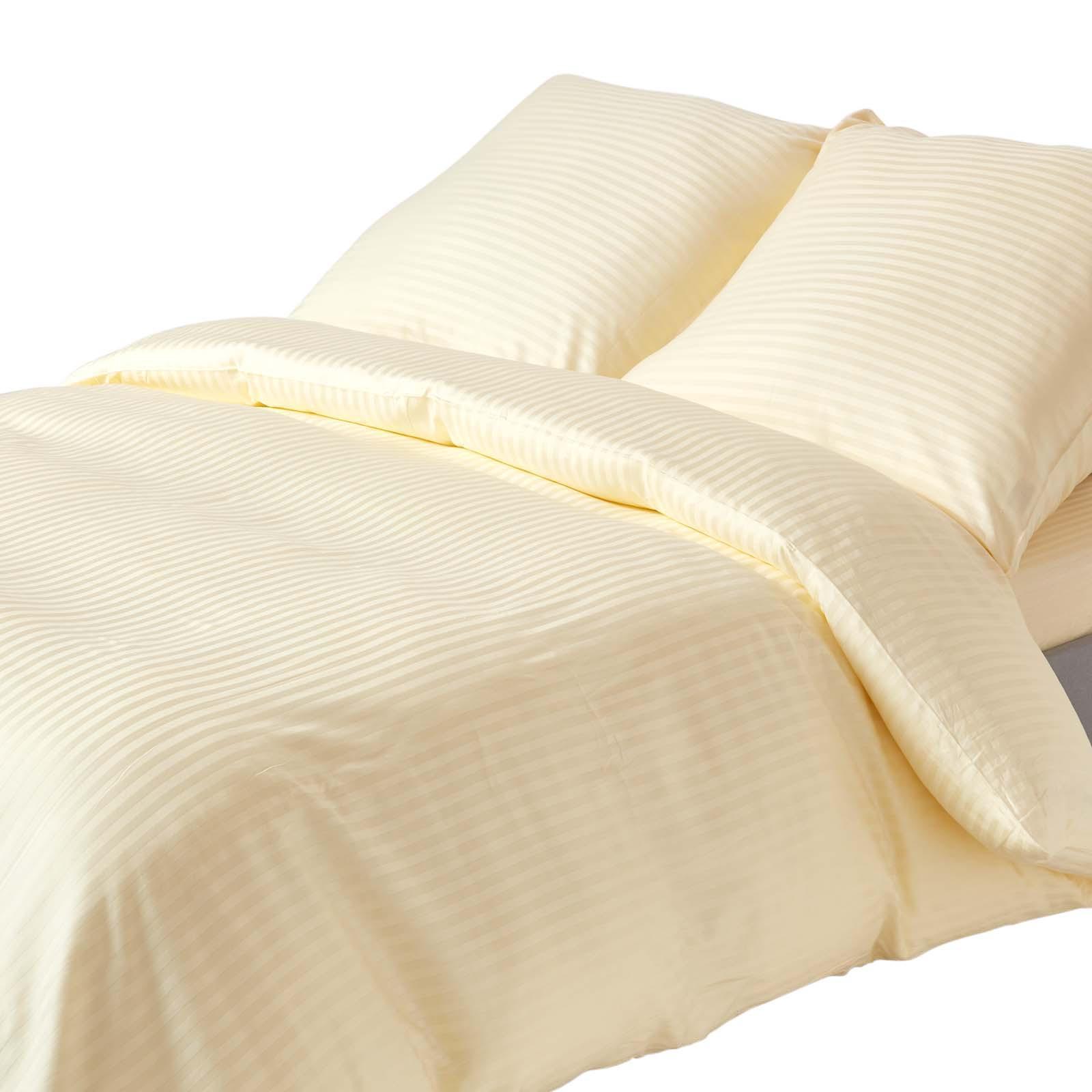BETTWÄSCHE Damast Fadendichte 330 - Creme, Textil (240/220cm) - Homescapes