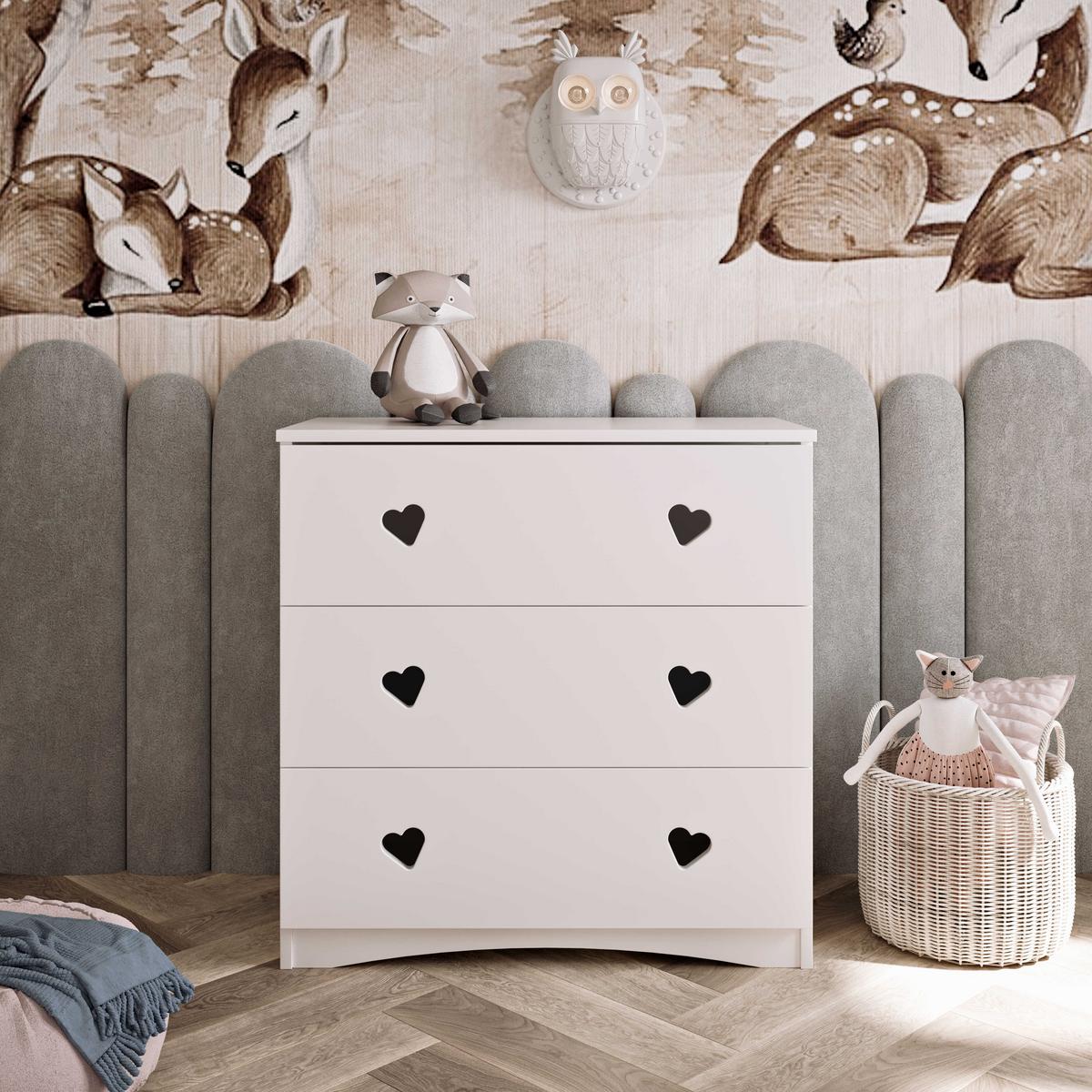 KOMMODE JULIA Weiß Weiß 80/80/41 - Weiß, Holzwerkstoff (80/80/41cm) - RAUMHIRSCH FURNITURE