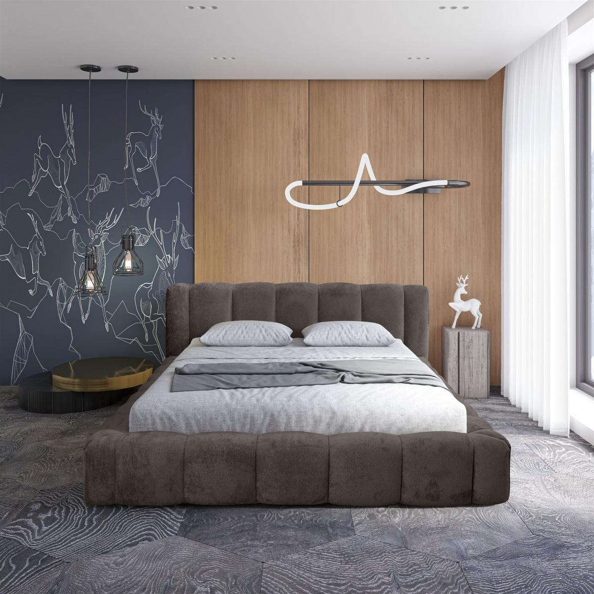 POLSTERBETT Hailey In Tender Way - Anthrazit, Holzwerkstoff/Textil (180/200cm) - Fun Möbel
